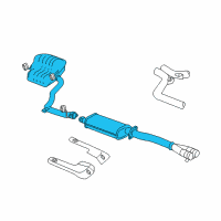 OEM 2005 Chrysler 300 Exhaust Muffler And Resonator Diagram - 4581860AJ