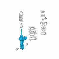 OEM Kia Forte Front Shock Absorber Assembly, Left Diagram - 546511M200