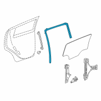 OEM 2019 Chevrolet Spark Run Weatherstrip Diagram - 42389908