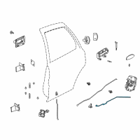 OEM 2000 Saturn LS2 Rod, Rear Side Door Inside Handle Diagram - 24413618