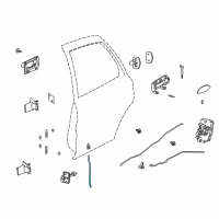 OEM Saturn L300 Rod, Rear Side Door Locking Bellcrank Diagram - 90584771