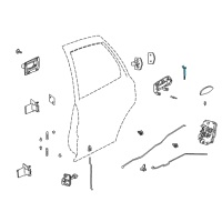 OEM Saturn L100 Rod Amplitude Modulation, Rear Side Door Outside Handle Diagram - 22676083