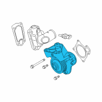 OEM 2016 Ram ProMaster 1500 Engine Water Pump Front Diagram - 68095483AA