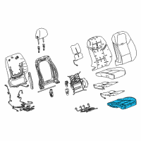 OEM 2014 Cadillac ATS Seat Cushion Pad Diagram - 23434150