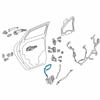 OEM Cadillac XT5 Lock Cable Diagram - 23331861