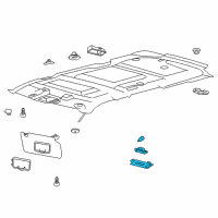 OEM Ford Explorer Reading Lamp Assembly Diagram - DB5Z-13A701-A