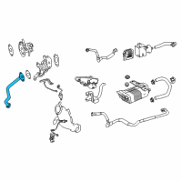 OEM Lexus LS500h Pipe, EGR, NO.1 Diagram - 25611-31080