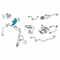 OEM 2018 Lexus LC500h Cooler Assembly, EGR Diagram - 25680-31070