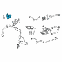 OEM Lexus LS500h Valve Assembly, EGR W/MO Diagram - 25620-31100