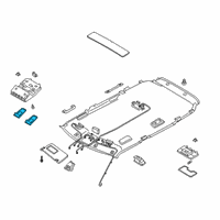 OEM Kia Soul Lens-Overhead CONSOL Diagram - 92801M6000HGC