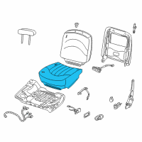 OEM 2001 Mercury Grand Marquis Seat Cushion Pad Diagram - F6AZ-54632A23-CA