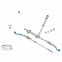 OEM Kia Optima End Assembly-Tie Rod, LH Diagram - 568203V490