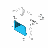 OEM 2006 Toyota Sienna Radiator Diagram - 16041-0A380