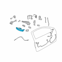 OEM 2008 Saturn Astra Handle, Front Side Door Outside Diagram - 13182409