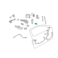 OEM Saturn Astra Cylinder Kit, Front Side Door Lock (Uncoded) Diagram - 19180239