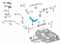 OEM 2017 Toyota Mirai Outlet Hose Diagram - 16BE2-77010