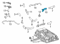 OEM 2018 Toyota Mirai Outlet Pipe Diagram - 16B36-77010