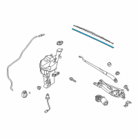 OEM 2014 Kia Forte Drive Windshield Wiper Blade Assembly Diagram - 983513X000