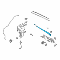 OEM 2018 Kia Forte Windshield Wiper Arm Assembly Passenger Diagram - 98320A7500