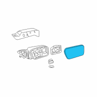 OEM Mercury Milan Mirror Glass Diagram - 6E5Z-17K707-A