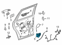 OEM 2022 GMC Yukon XL Lock Assembly Diagram - 13533606
