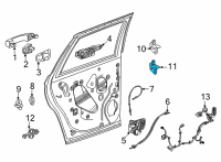 OEM 2022 GMC Yukon Lower Hinge Diagram - 23396435