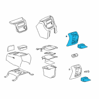 OEM 2002 Chevrolet Tahoe Panel Asm, Front Floor Console Rear Trim *Shale Diagram - 12476319