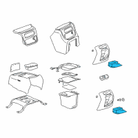 OEM Chevrolet Tahoe Holder Asm, Front Floor Console Rear Cup *Pewter Diagram - 12476265