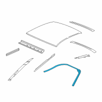 OEM 2002 Pontiac Sunfire Weatherstrip Asm-Roof Side Rail Diagram - 22658003