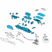 OEM Chevrolet Volt Console Assembly Diagram - 84043474