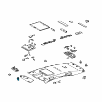 OEM Toyota Corolla Sunvisor Holder Diagram - 74348-33040-B1