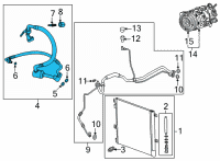 OEM 2022 Cadillac XT5 Discharge & Liquid Hose Assembly Diagram - 84211812
