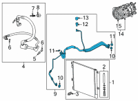 OEM 2021 Cadillac XT6 Evaporator Tube Diagram - 84790565