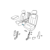 OEM Dodge Dakota Front Seat Cushion Diagram - 1BJ681D5AA