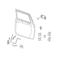 OEM 2008 Hummer H2 Rod, Front Side Door Lock Cyl Diagram - 15055886