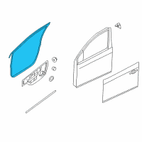 OEM 2016 Nissan Sentra WEATHERSTRIP Front Door LH Diagram - 80831-4AF2A