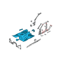 OEM Pontiac Panel, Front Floor Diagram - 92123108