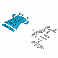 OEM 2018 Hyundai Santa Fe Sport Panel Assembly-Rear Floor Front Complete Diagram - 65510-4Z600