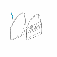 OEM 2008 Pontiac Grand Prix Weatherstrip Asm-Front Side Door Rear & Rear Side Door Front Diagram - 15878030