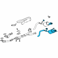 OEM 2018 Chevrolet Corvette Muffler & Pipe Diagram - 84678999