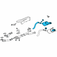 OEM 2019 Chevrolet Corvette Muffler & Pipe Diagram - 84433548