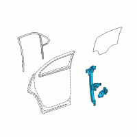 OEM Chevrolet Equinox Window Regulator Diagram - 22803636