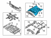 OEM Kia Niro EV Panel-Rear Floor Diagram - 65511Q4000