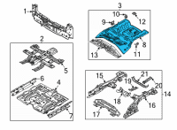 OEM 2022 Kia Niro EV Panel-Rear Floor Diagram - 65511Q4000
