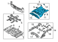 OEM Kia Niro EV Panel Assembly-Rear FLOO Diagram - 65510Q4000