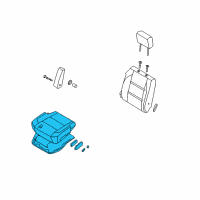 OEM 2012 Nissan Titan Cushion Assy-Front Seat Diagram - 87350-ZR50D