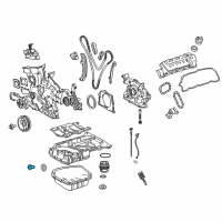 OEM 2005 Toyota Echo Baffle Plate Drain Plug Diagram - 90341-12012