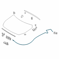 OEM Infiniti QX30 CABL Hood Lock Diagram - 65620-HG00A