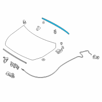 OEM Infiniti QX30 Rod-Hood Support Diagram - 65771-5DA0B