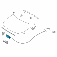 OEM Infiniti QX30 Hood Lock Assembly Diagram - 65601-5DA0B